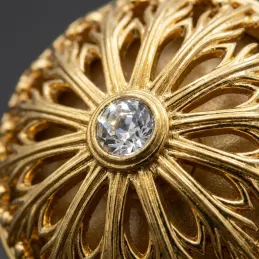 Knopfgriff VIVALDI / Glänzendes Gold mit Kristall