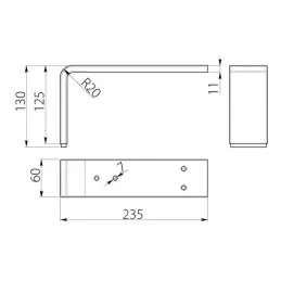 Möbelfuß SORTE / Glänzendes Chrom