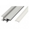 Aluminiumprofil für den Rand des Fachbodens im Schrank. Beleuchtung ist für beiden Seiten möglich, sowohl ins Schrank als auch auf die Arbeitsfläche.