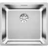 Designerspüle mit Arbeitsplatte oder flächenbündigem Einbau. Die Tiefe der Spüle beträgt 185 mm und die Gesamtabmessungen der Spüle sind 490 x 440 mm.