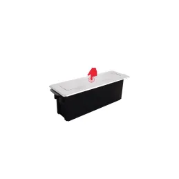 Ausziehbare elektrische Steckdose HOPBOX FRENCH / Gebürstetes Aluminium