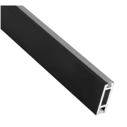 SLIM Kleiderstange für LED-Streifen mit Abdeckung / Schwarz