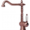 Franke Qualitätsarmatur. Farbe: Kupfer. Der Anschlussschlauch ist 40 cm lang und der Wasserdurchfluss beträgt 12 l/min (3 bar).